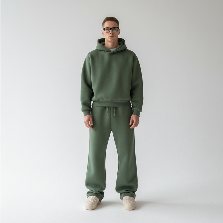 Men's Oversized Breathable Hoodie Joggers Tracksuit Set 3