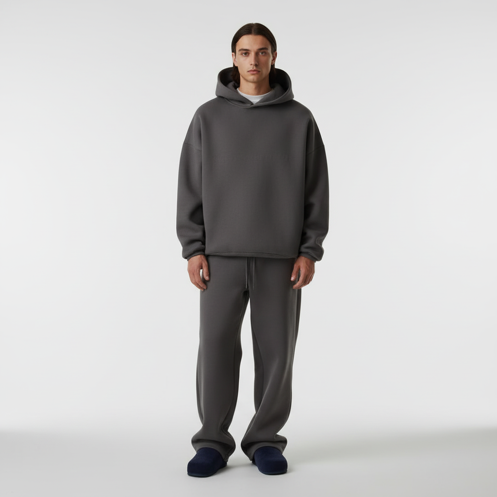 Men's Oversized Breathable Hoodie Joggers Tracksuit Set 4