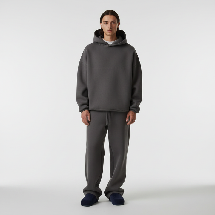 Men's Oversized Breathable Hoodie Joggers Tracksuit Set 4
