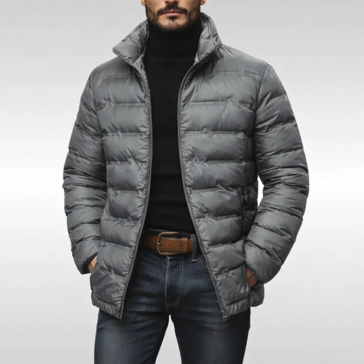 Men's Puffer Jacket Quilted Insulated Lightweight Synthetic 0