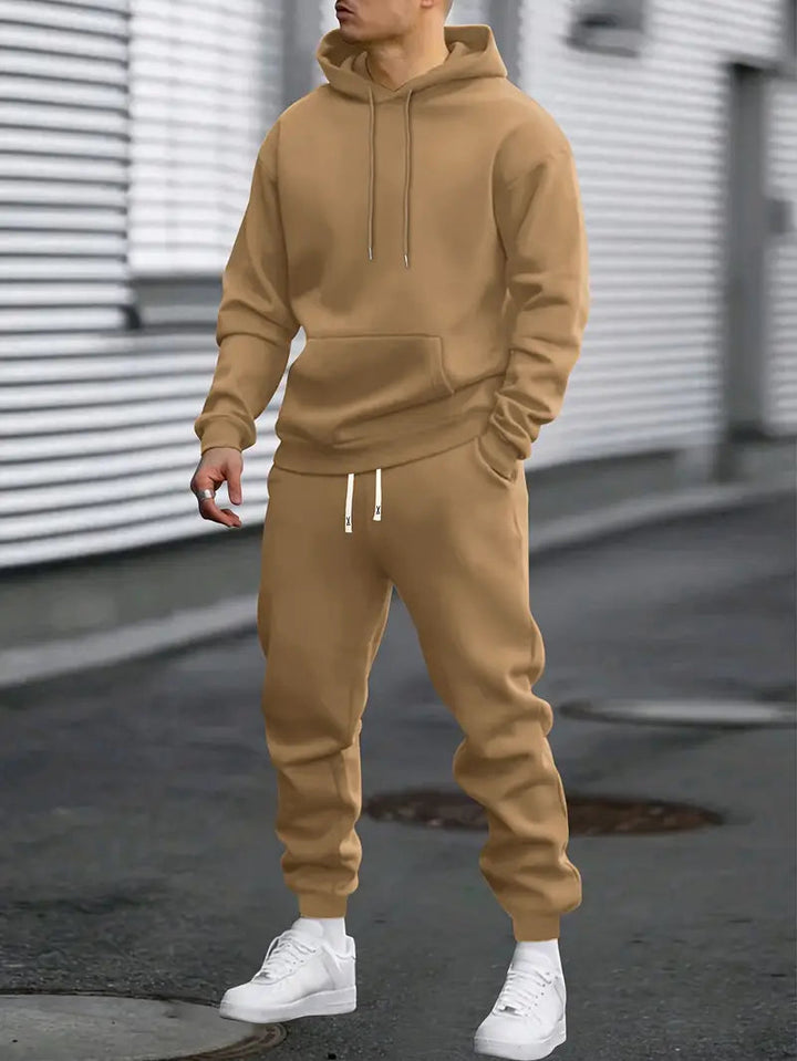 Men's Relaxed Hoodie Tracksuit Joggers Cotton Blend 0
