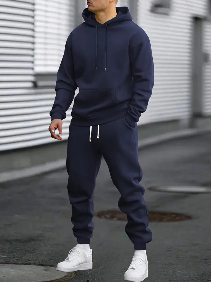 Men's Relaxed Hoodie Tracksuit Joggers Cotton Blend 2