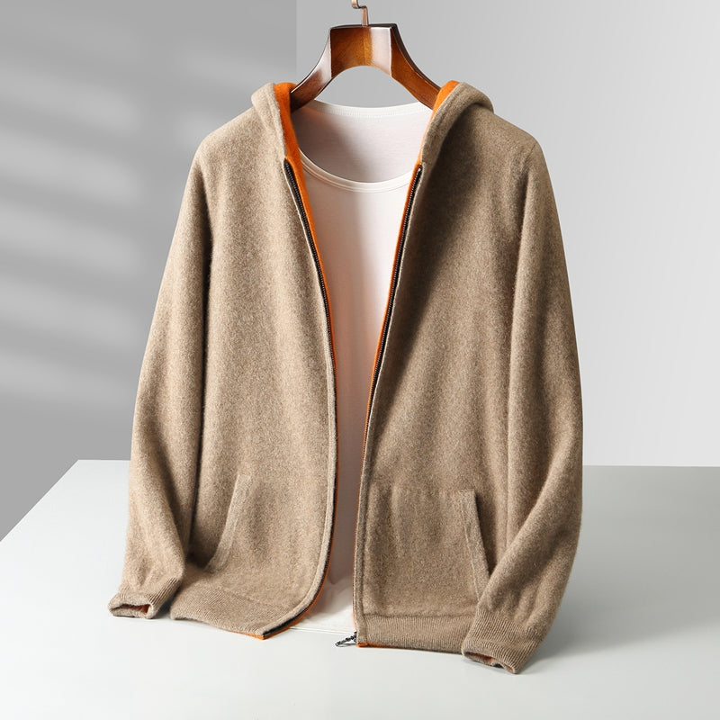 Men's Reversible Lightweight Hooded Hoodie Knit 10