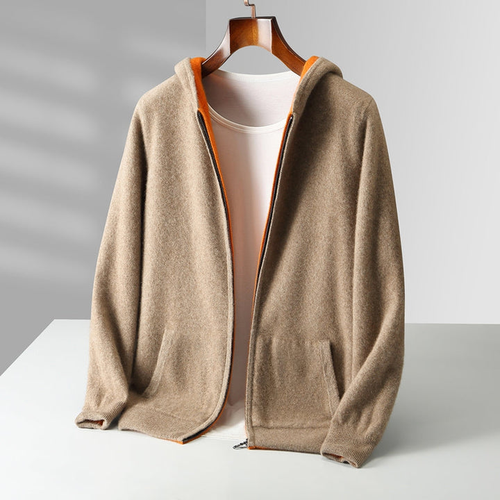 Men's Reversible Lightweight Hooded Hoodie Knit 10