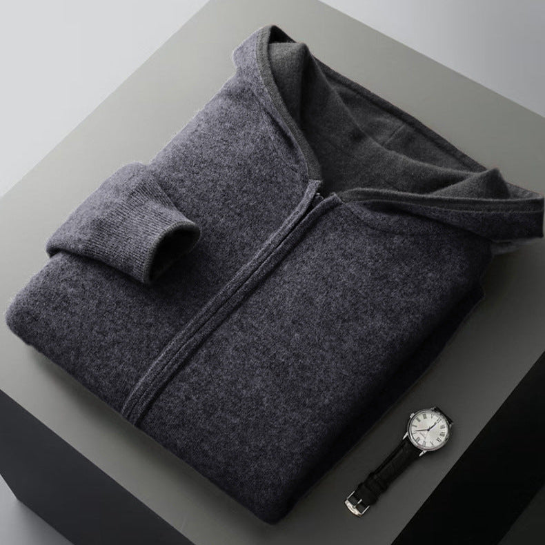 Men's Reversible Lightweight Hooded Hoodie Knit 11