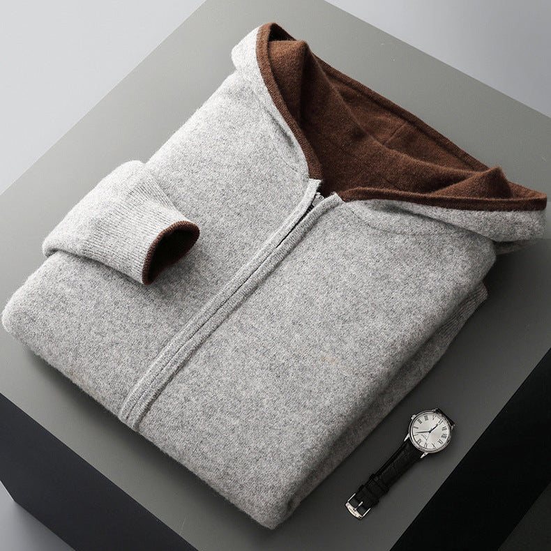 Men's Reversible Lightweight Hooded Hoodie Knit 6