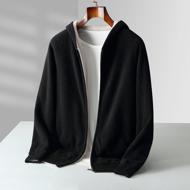 Men's Reversible Lightweight Hooded Hoodie Knit 7