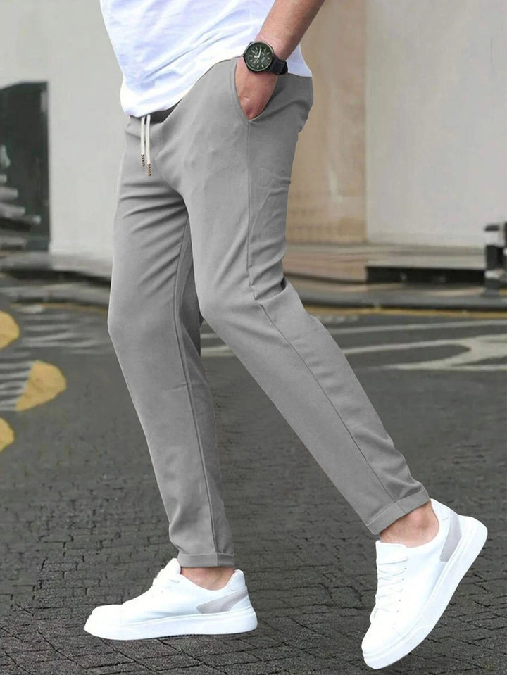 Mens Trousers Slim Tapered Stretch Performance Fiber 0