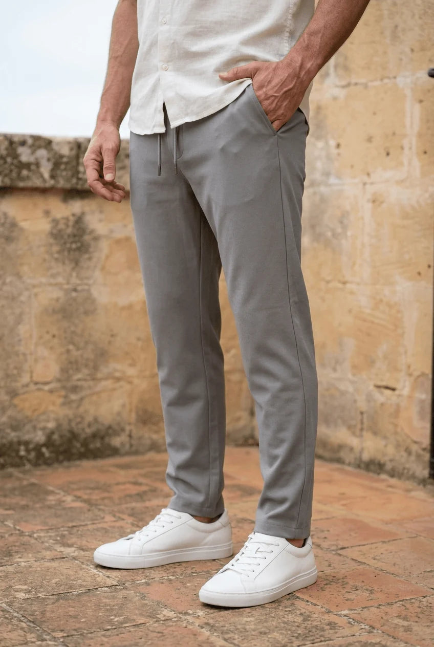 Mens Trousers Slim Tapered Stretch Performance Fiber 2