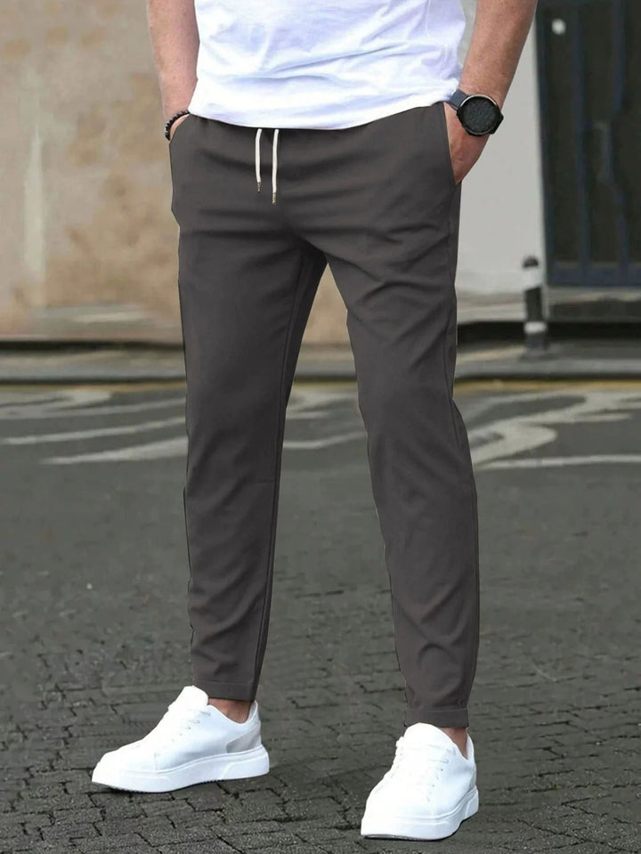 Mens Trousers Slim Tapered Stretch Performance Fiber 7