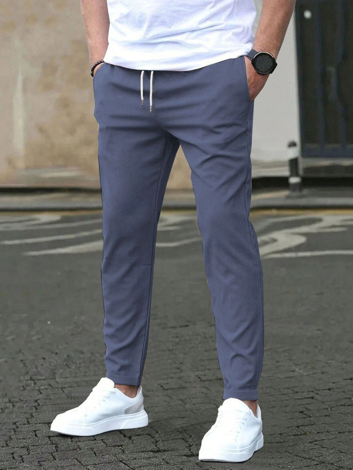 Mens Trousers Slim Tapered Stretch Performance Fiber 8
