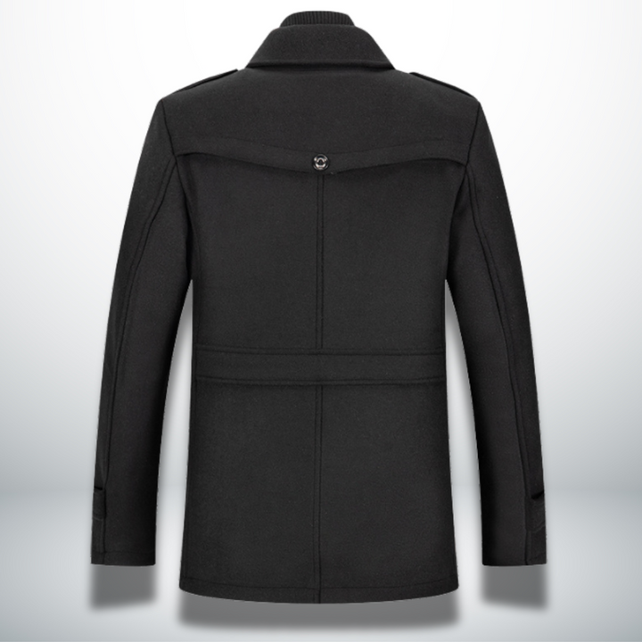 Men's Smart Casual Button Closure Overcoat Wool Blend 6