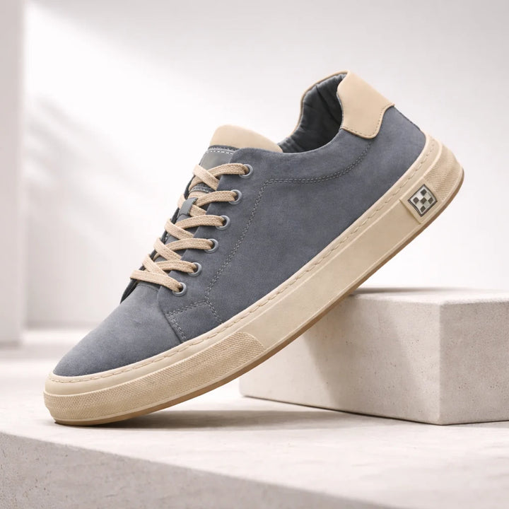 Mens Trainers Structured Low-Top Stitched Detail Canvas 0