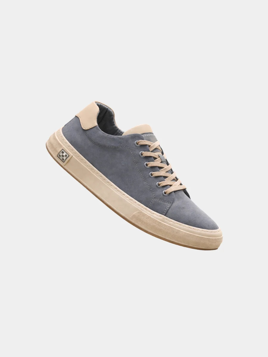 Mens Trainers Structured Low-Top Stitched Detail Canvas 1