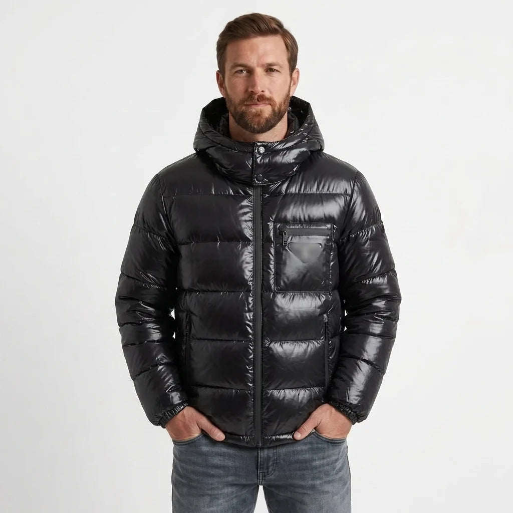 Men's Structured Puffer Jacket Full Zip Winter 3