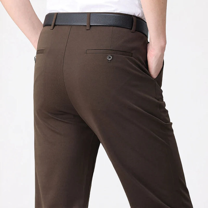 Mens Trousers Structured Stretch Fit Flexible Fabric 6