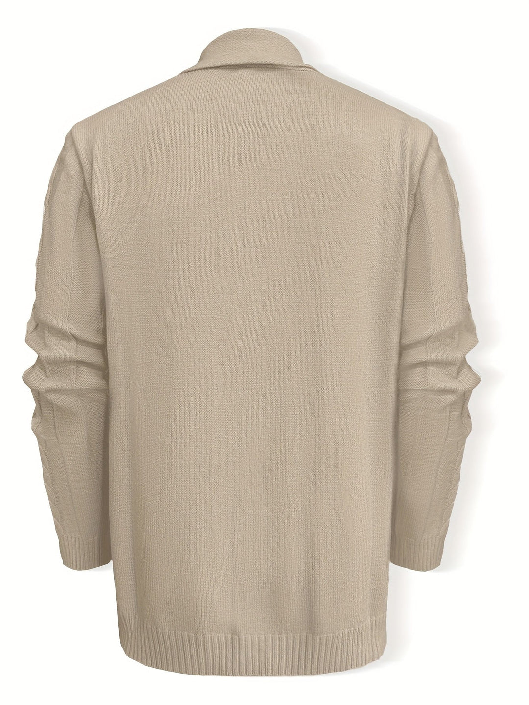 Men's Textured Knit Long Sleeve Cardigan Acrylic 8