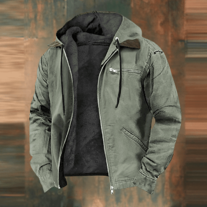 Men's Urban Hooded Winter Jacket Genuine Leather 6