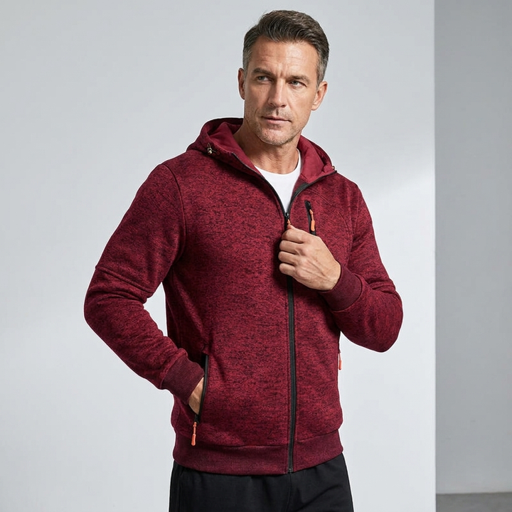 Men's Casual Full-Zip Fleece Jacket Athletic Fit Soft Fleece 10