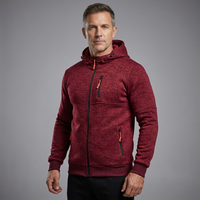 Men's Casual Full-Zip Fleece Jacket Athletic Fit Soft Fleece