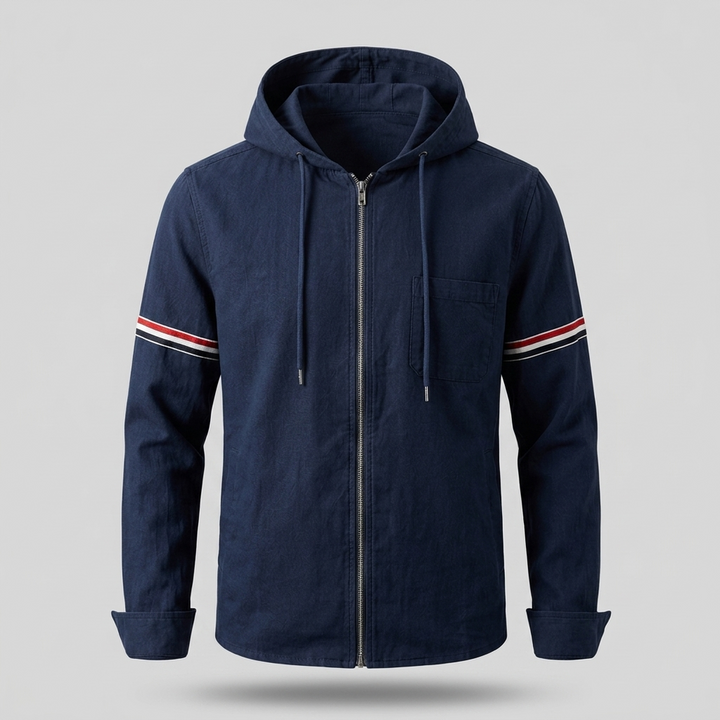 Mens Casual Hooded Lightweight Jacket Premium Linen 1