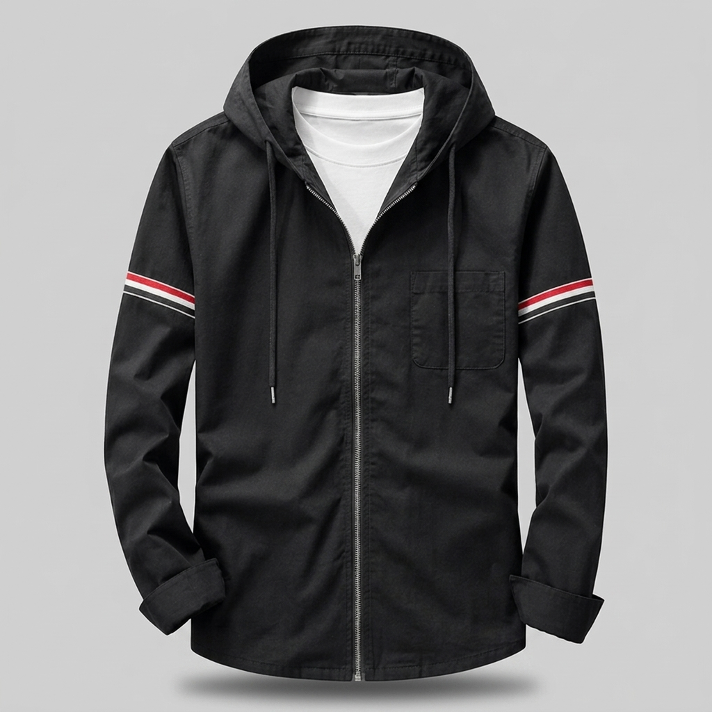 Mens Casual Hooded Lightweight Jacket Premium Linen 3