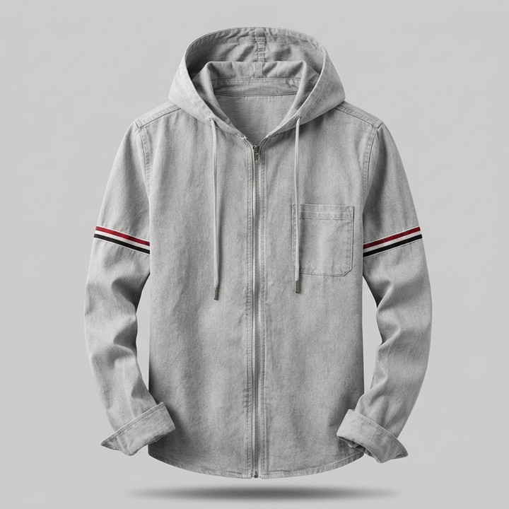 Mens Casual Hooded Lightweight Jacket Premium Linen 4