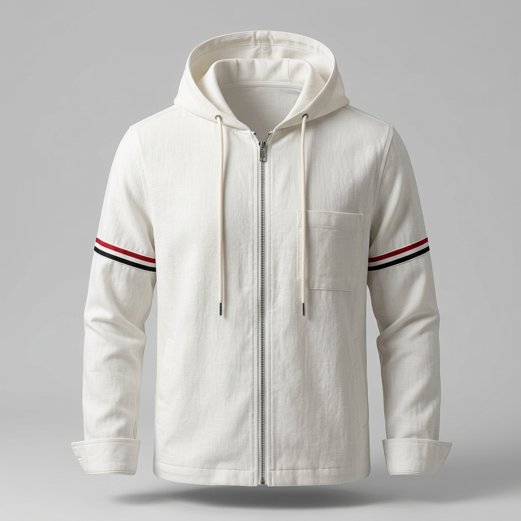 Mens Casual Hooded Lightweight Jacket Premium Linen 5