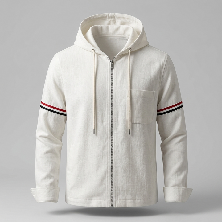 Mens Casual Hooded Lightweight Jacket Premium Linen 5
