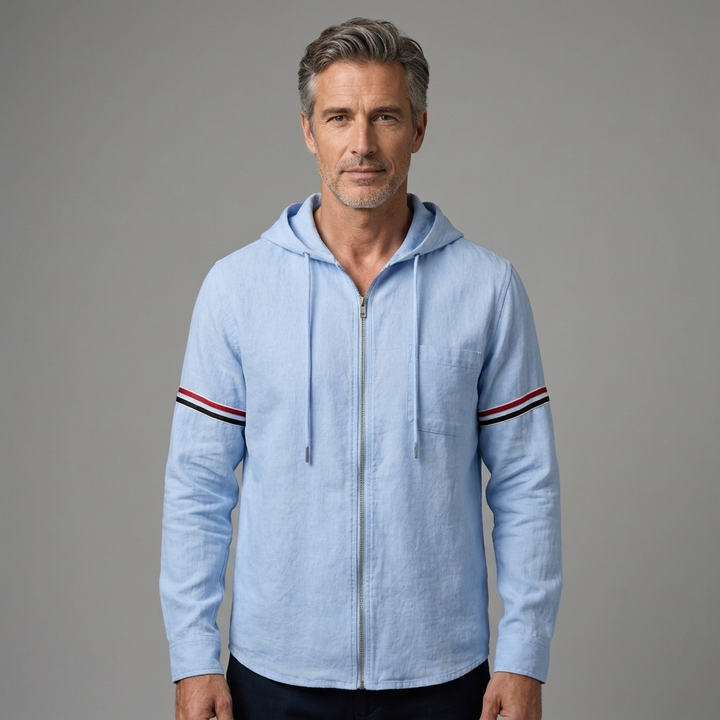 Men's Casual Hooded Lightweight Jacket Premium Linen 6