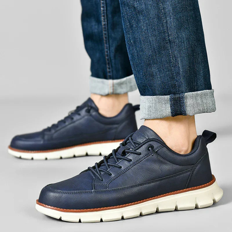 Mens Trainers Casual Lightweight Support Leather 6