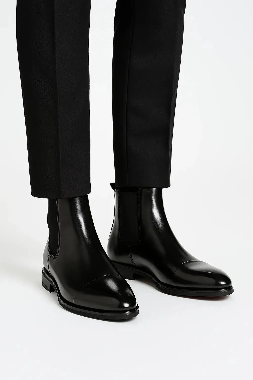 Mens Classic Chelsea Boots Premium Leather Everyday Wear 0