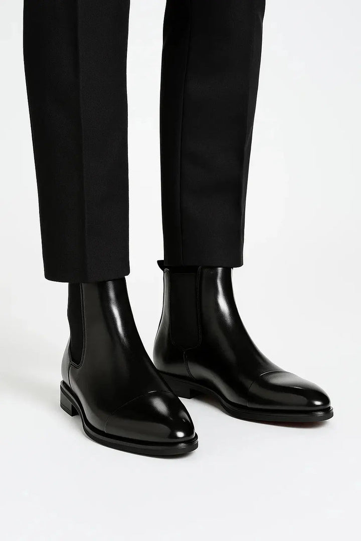 Mens Classic Chelsea Boots Premium Leather Everyday Wear 0