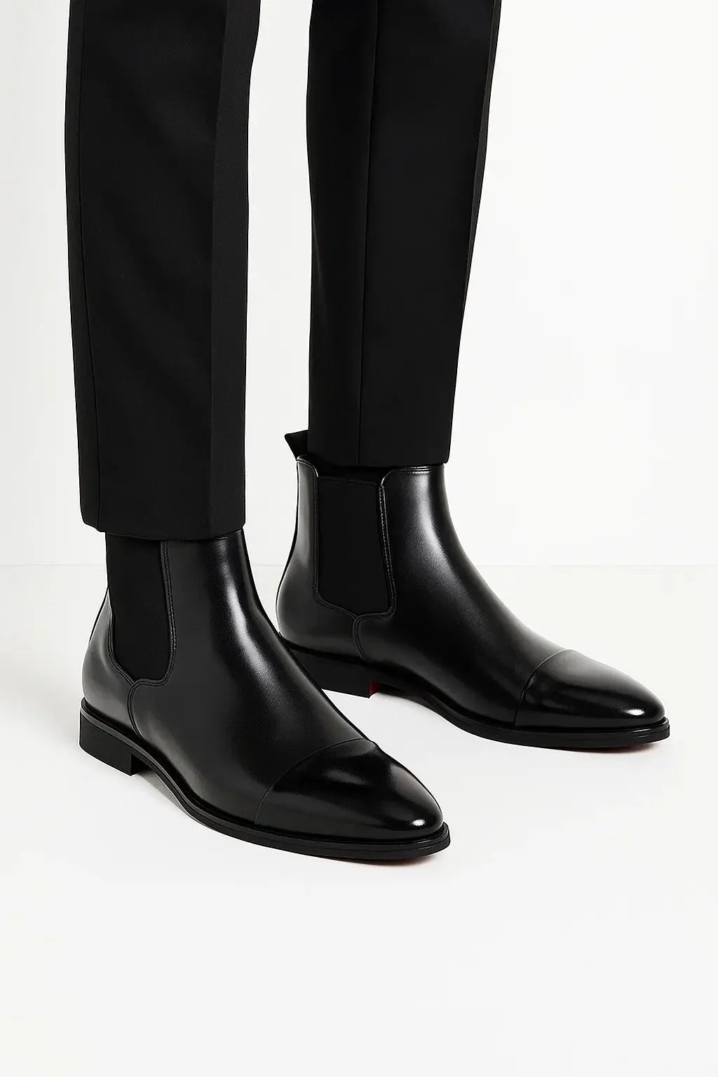 Mens Classic Chelsea Boots Premium Leather Everyday Wear 1