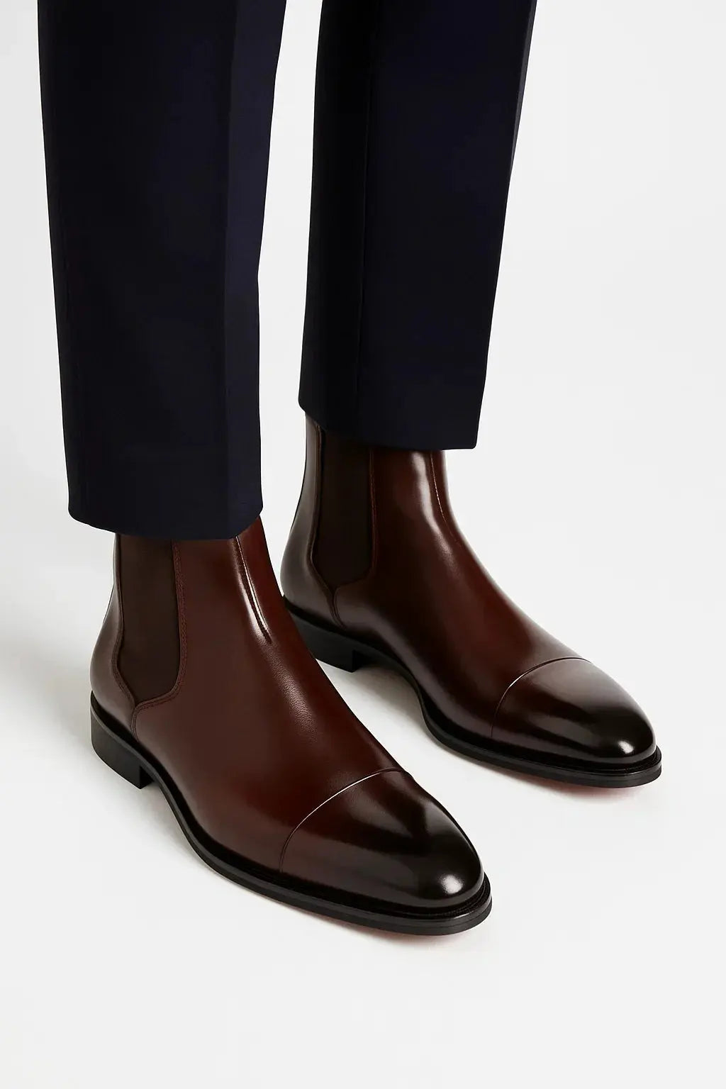 Mens Classic Chelsea Boots Premium Leather Everyday Wear 5