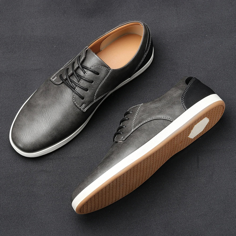 Mens Trainers Classic Leather Casual Durable 4