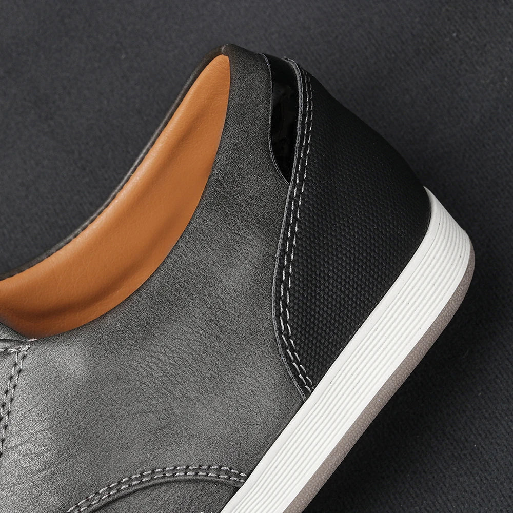 Mens Trainers Classic Leather Casual Durable 8