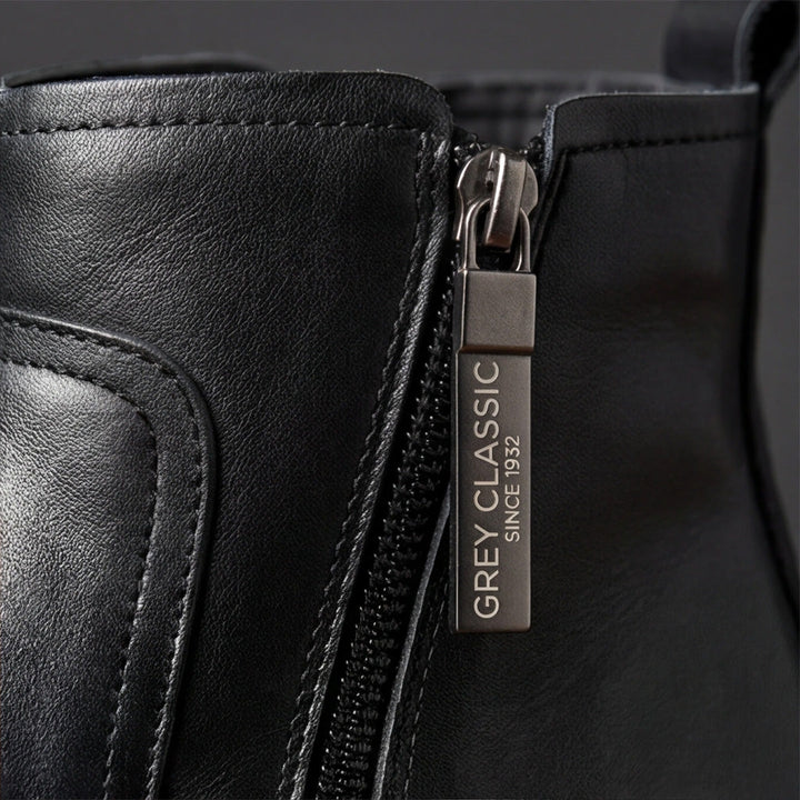 Mens Classic Side Zipper Boots Genuine Leather Durable 5