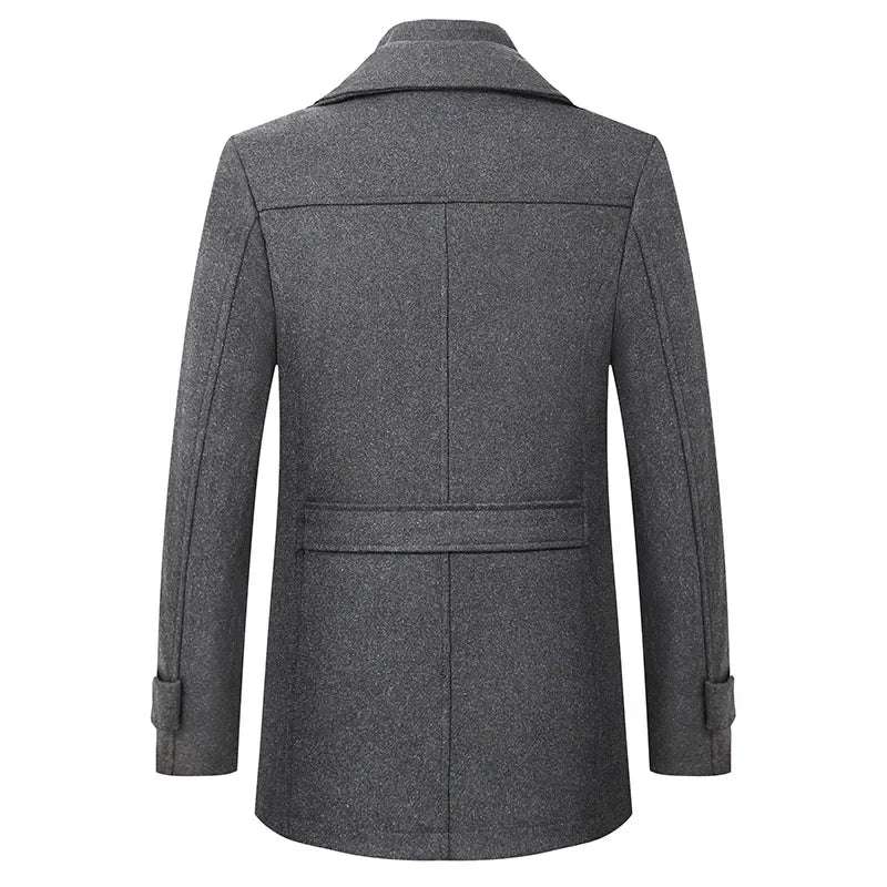 Mens Classic Tailored Wool Coat Lightweight Premium Wool 5