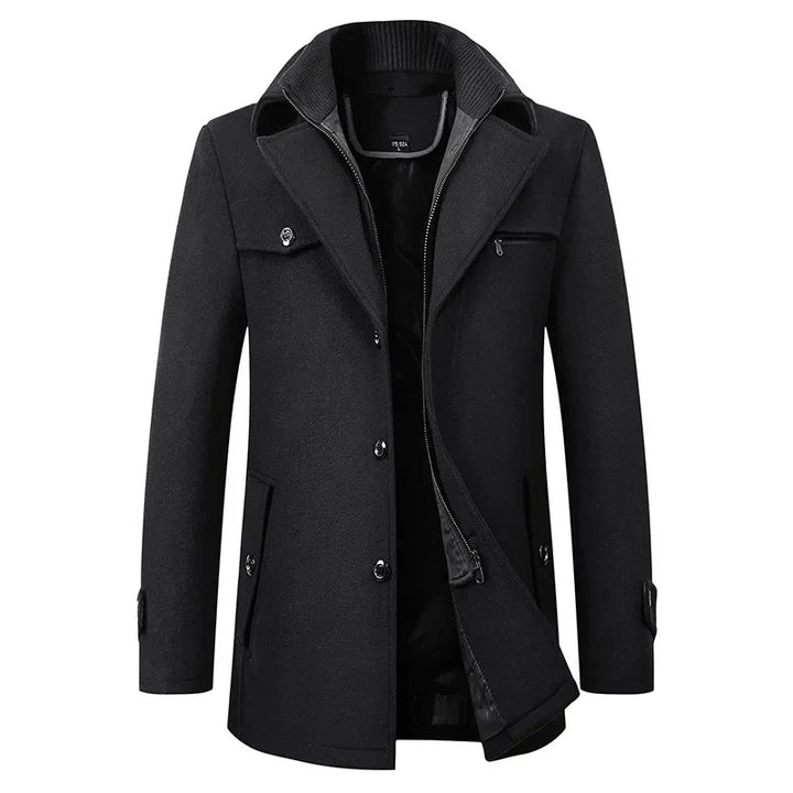 Mens Classic Tailored Wool Coat Lightweight Premium Wool 7