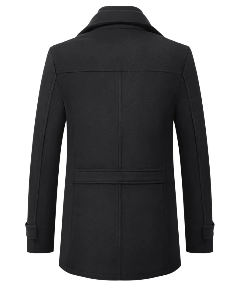 Mens Classic Tailored Wool Coat Lightweight Premium Wool 8