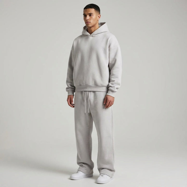 Mens Oversized Hooded Tracksuit Set Cotton Blend 6