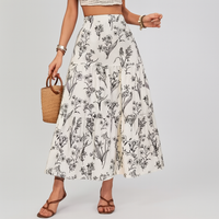 Odette | Women's Floral Print Tiered Maxi Skirt