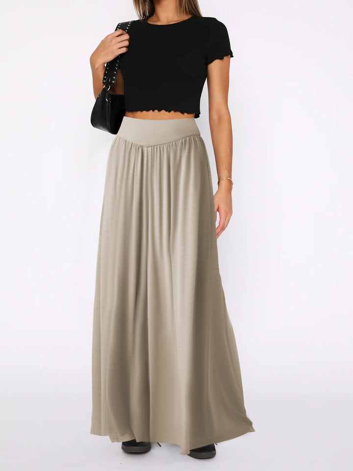 Adrienne | Women's Maxi Skirt – Elastic Waist Flowy Chic Design