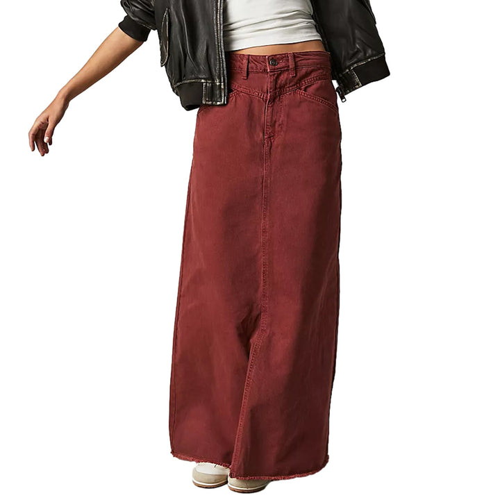 Marguerite | Women's Maxi Skirt – Denim High Waist Design with Pockets