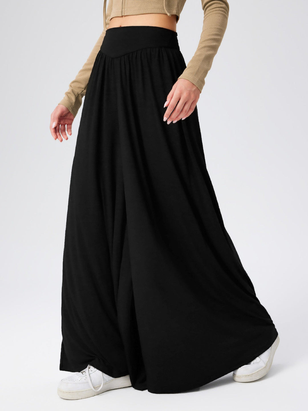 Adrienne | Women's Maxi Skirt – Elastic Waist Flowy Chic Design