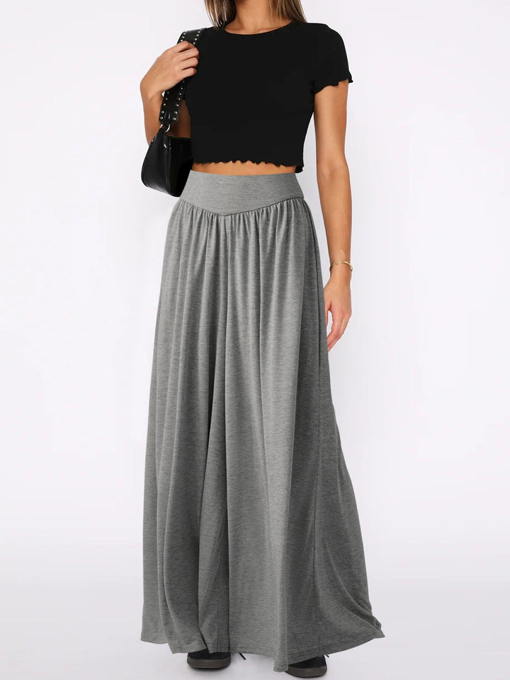 Adrienne | Women's Maxi Skirt – Elastic Waist Flowy Chic Design