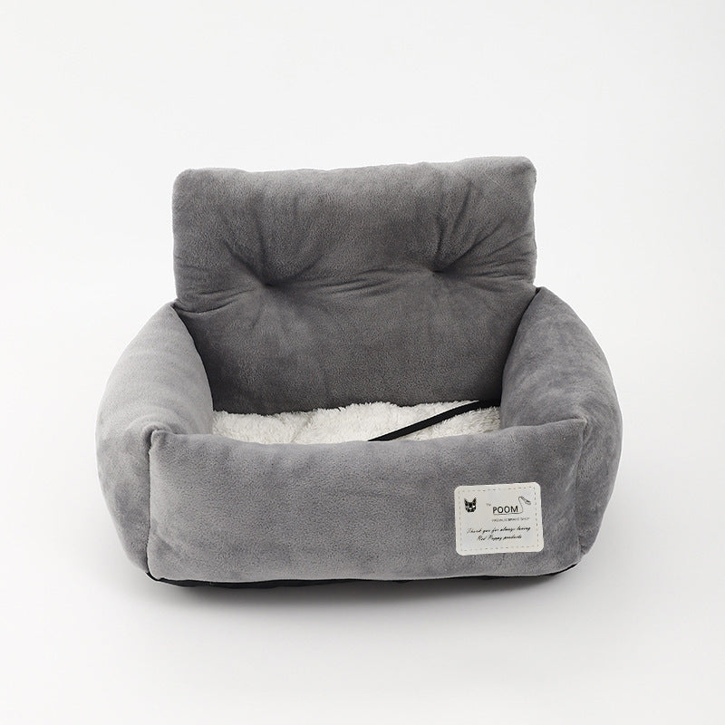 Dog Car Seat – Booster Seat for Small Dogs with Soft Lining &amp; Strap, Easy Install, S or L – CozyCanine