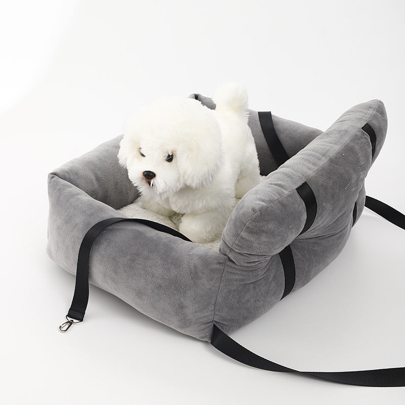 Dog Car Seat – Booster Seat for Small Dogs with Soft Lining &amp; Strap, Easy Install, S or L – CozyCanine