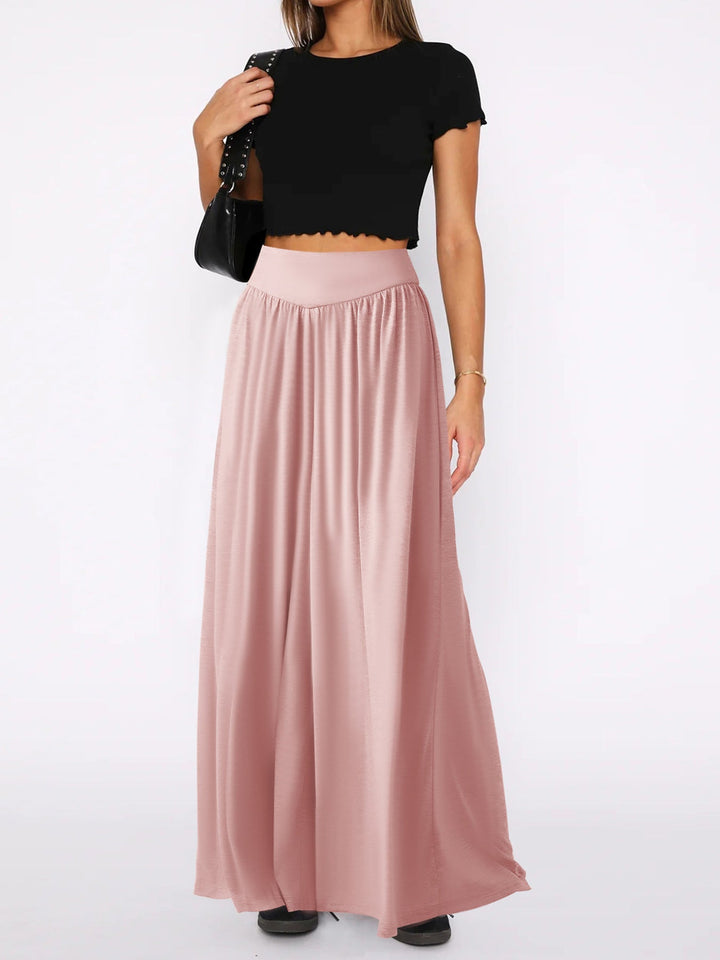 Adrienne | Women's Maxi Skirt – Elastic Waist Flowy Chic Design
